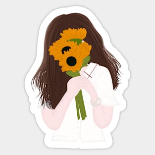 Student With SunFlower Sticker